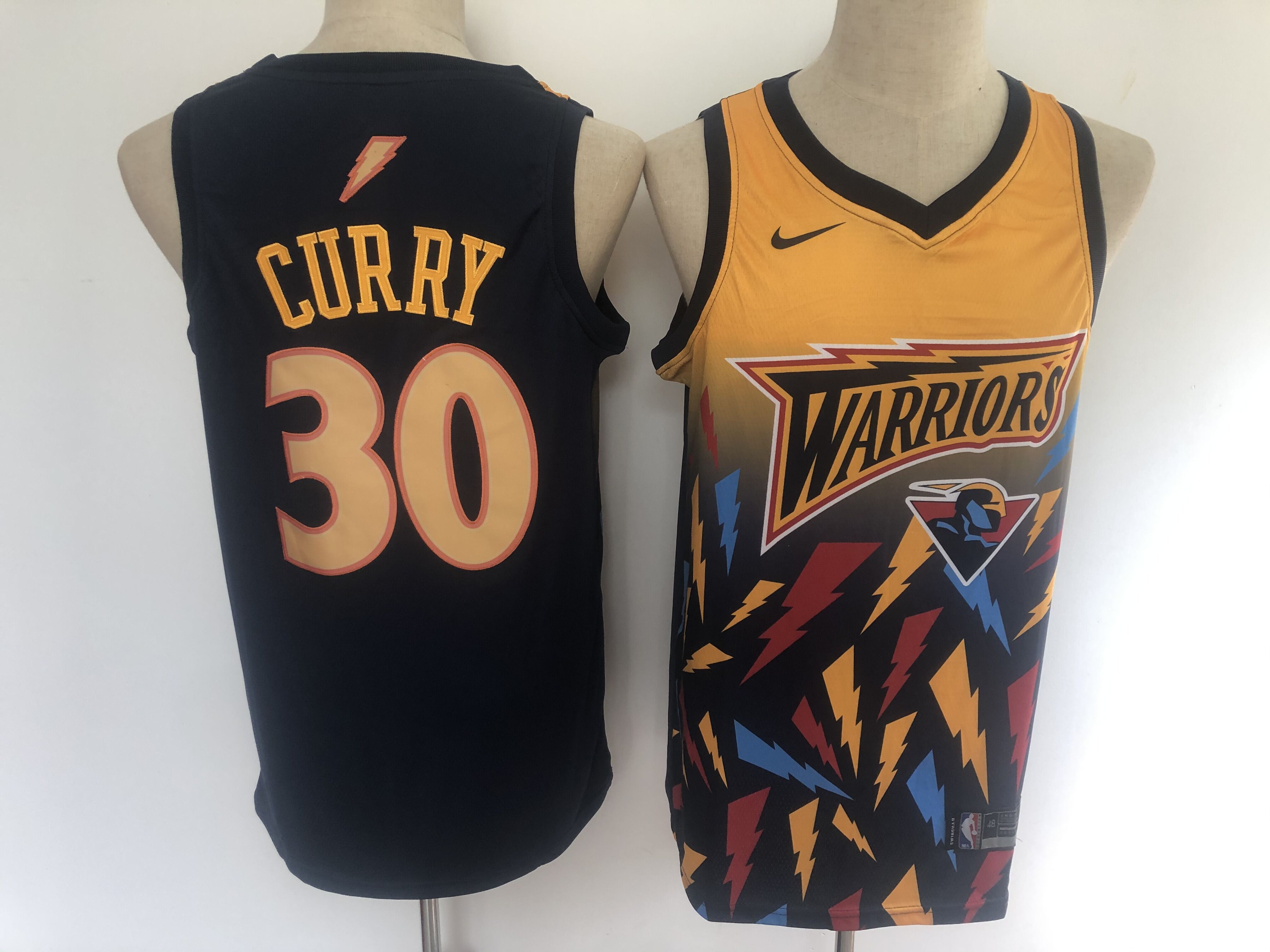 2020 NBA Golden State Warriors #30 Curry black Jerseys 3